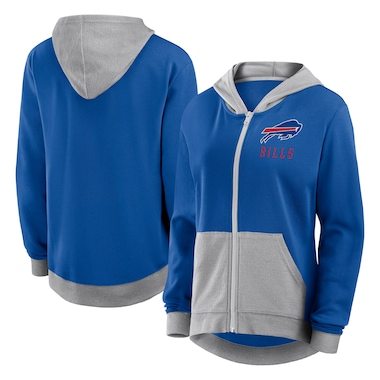 Women's Royal Buffalo Bills Hit It French Terry Full-Zip Hoodie