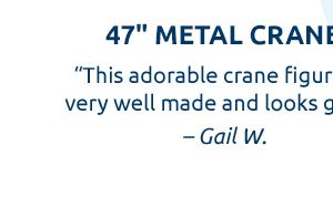 47" Metal Crane