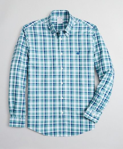 Stretch Regent Fitted Sport Shirt, Non-Iron Ground Check