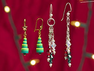 Quick Christmas Earring Designs