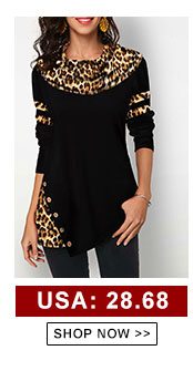 Split Neck Button Detail Black T Shirt
