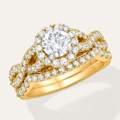 Lab-Created Diamonds by KAY Engagement Ring 1-1/2 ct tw 14K Yellow Gold