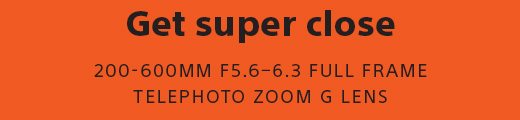 Get super close | 200-600MM F5.6-6.3 FULL FRAME TELEPHOTO ZOOM G LENS