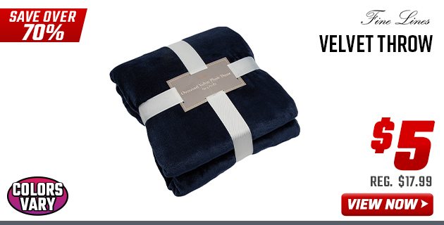 Fine Lines Velvet Throw