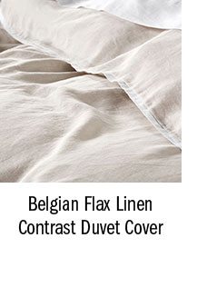 Belgian Flax Linen Contrast Duvet Cover