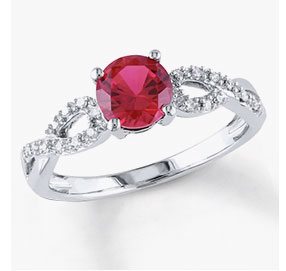 Lab-Created Ruby Ring