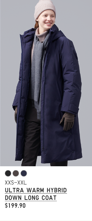 PDP8 - WOMEN ULTRA WARM HYBRID DOWN LONG COAT