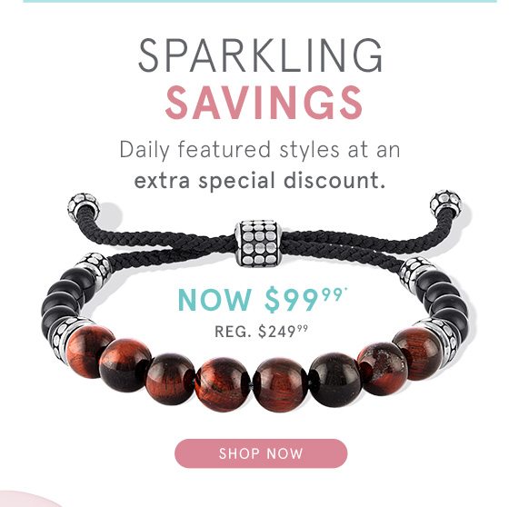 Sparkling Savings! Men's Beaded Bracelet, Now $99.99