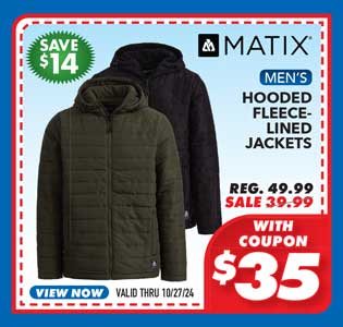 Matix Men's Hooded Fleece Lined Jacket