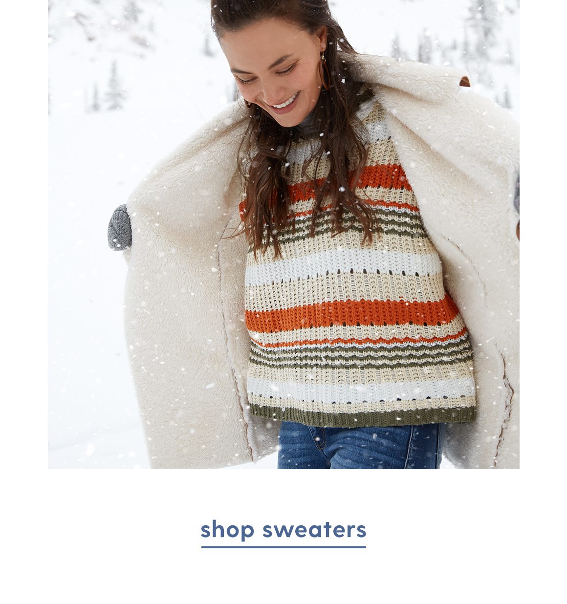 Shop sweaters.