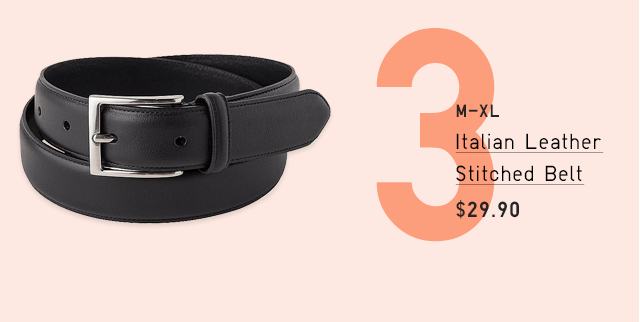 ITALIAN LEATHER STITCHED BELT $29.90