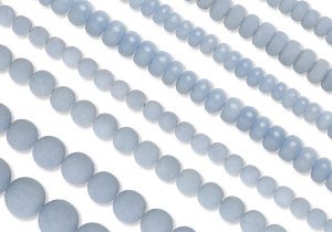 Matte and Polished Angelite Beads