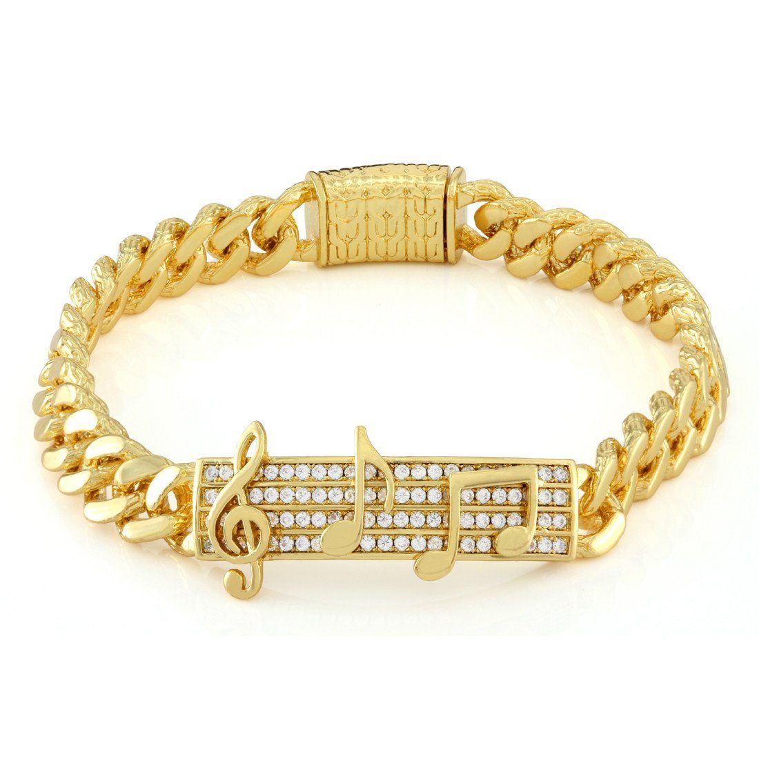 Image of The 14K Gold Music Note ID Band