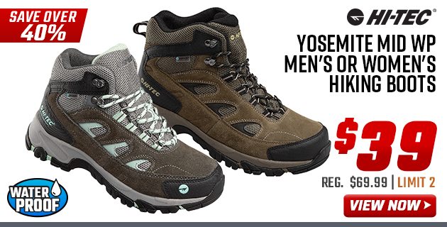 HI-TEC Yosemite Mid WP Men's or Women's Hiking Boots