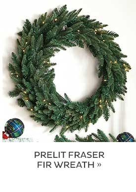 Prelit Fraser Fir Wreath