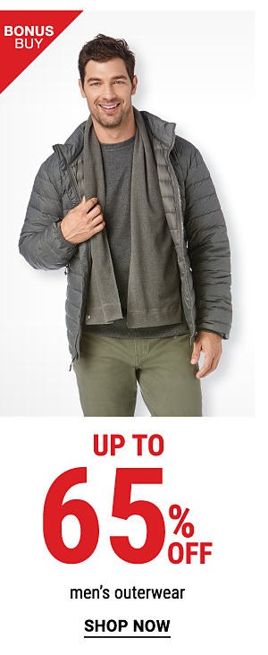 Bonus Buy! Up to 65% off Men's Outerwear - Shop Now