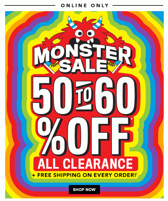 Monster Sale 50-60% Off All Clearance 