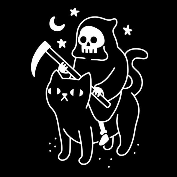 http://www.teefury.com/death-rides-a-black-cat