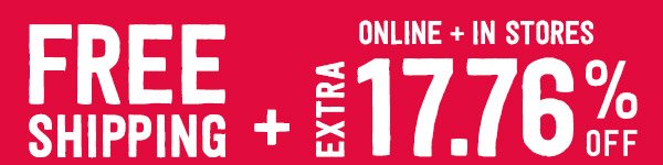 Free Shipping + Extra 17.76% Off