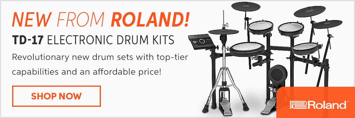 New from Roland!TD-17 Electronic Drum Kits