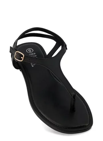 Buckle Strap Thong Sandals