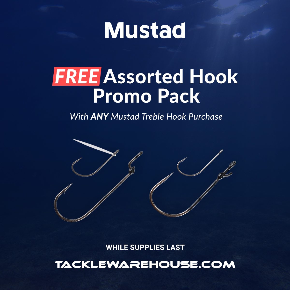 FREE Mustad Promo Pack W/ Treble Hook Purchase