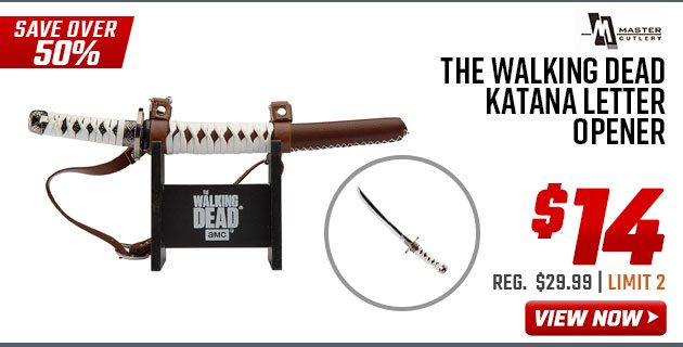 Master Cutlery The Walking Dead Katana Letter Opener