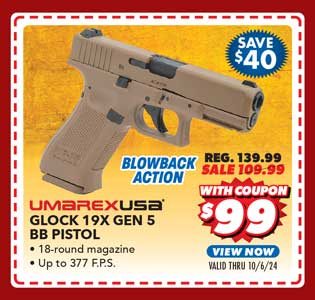 Umarex Glock 19X Gen 5 BB Pistol