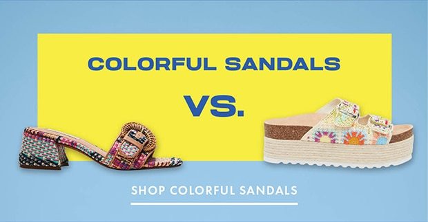 SHOP COLORFUL SANDALS