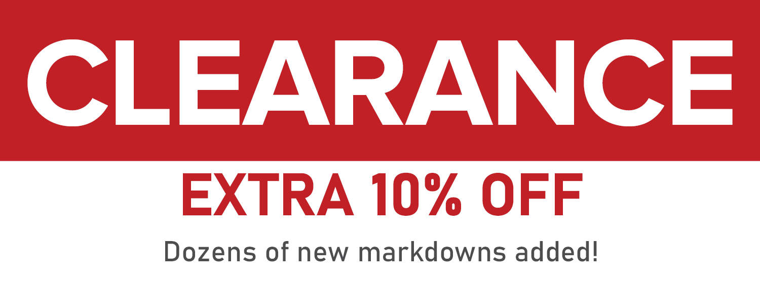 Save an EXTRA 10% off Clearance