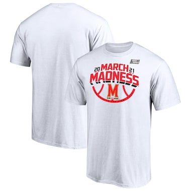 Maryland Terrapins Fanatics Branded 2021 March Madness Bound Ticket T-Shirt - White