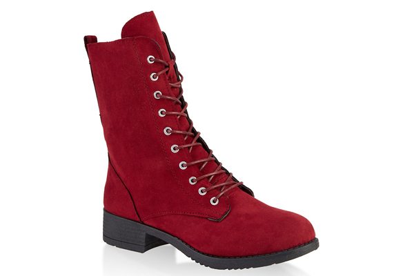 Lace Up Zip Combat Boots