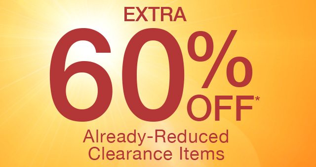 EXTRA 60% OFF - Already-Reduced Clearance Items