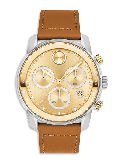 Pale Yellow Gold Plated Bold Verso Chronograph