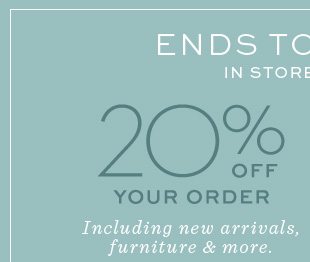 Limited time, 20% off your oder and 10% back in rewards