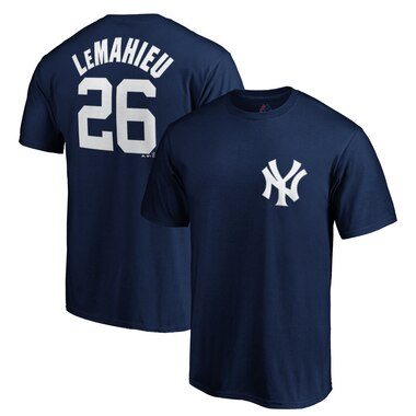 DJ LeMahieu New York Yankees Majestic Official Name & Number T-Shirt - Navy