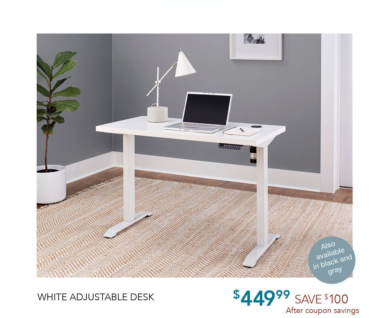 White-adjustable-desk