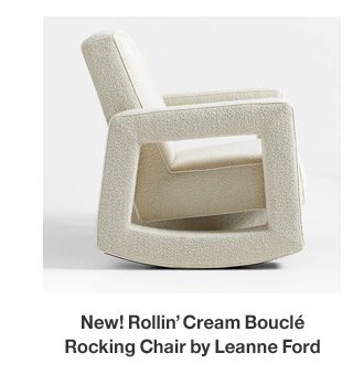 Rollin' Cream Bouclé Rocking Chair by Leanne Ford