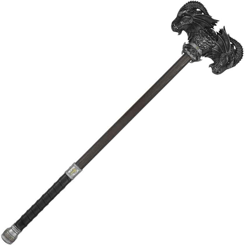 Image of Black Calfera Two-Handed LARP Hammer