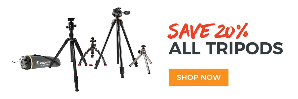 Save 20% on Tripods