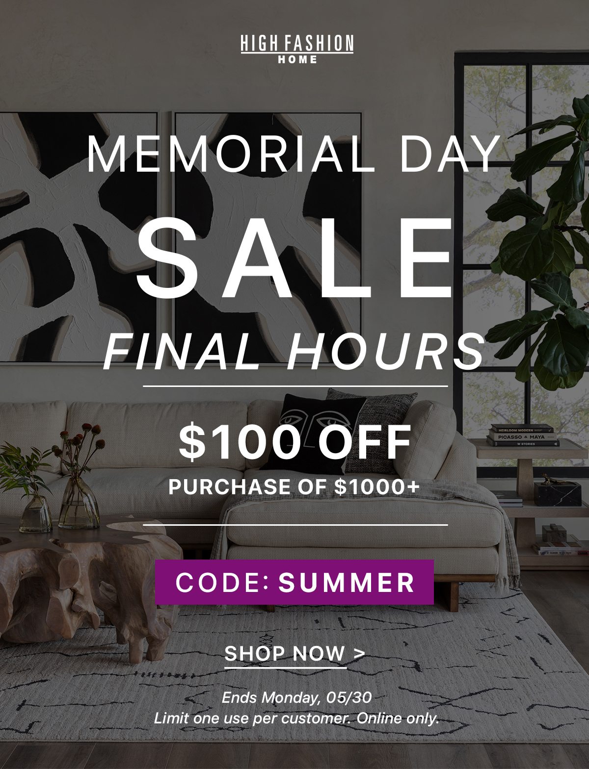 Memorial Day Sale Final Hours - $100 Off $1000+ with code: SUMMER