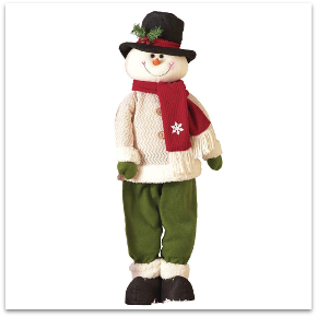Standing Snowman Couple with Extendable Legs