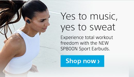 Yes to music, yes to sweat | Experience total workout freedom with the NEW SP800N Sport Earbuds. Shop now