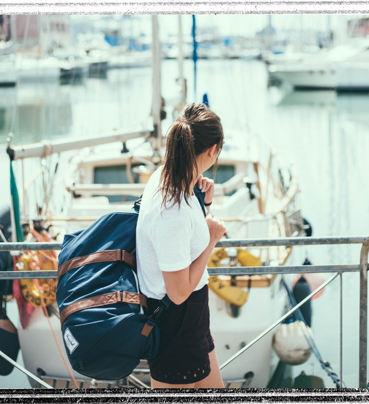 Luggage boat trip imagery
