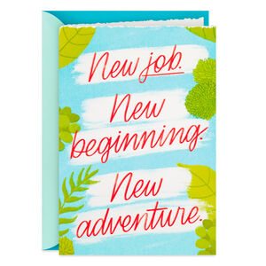 New Adventure New Beginning New Job Card