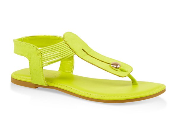 Elastic Strap Thong Sandals