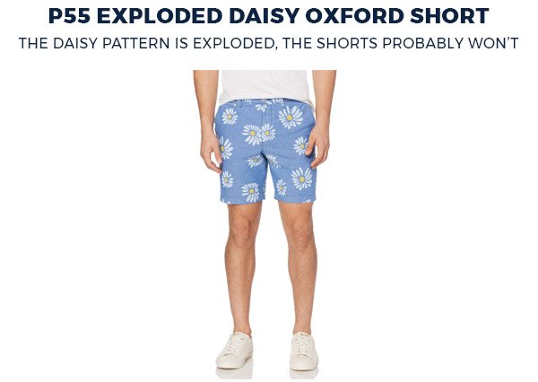 P55 EXPLODED DAISY OXFORD SHORT