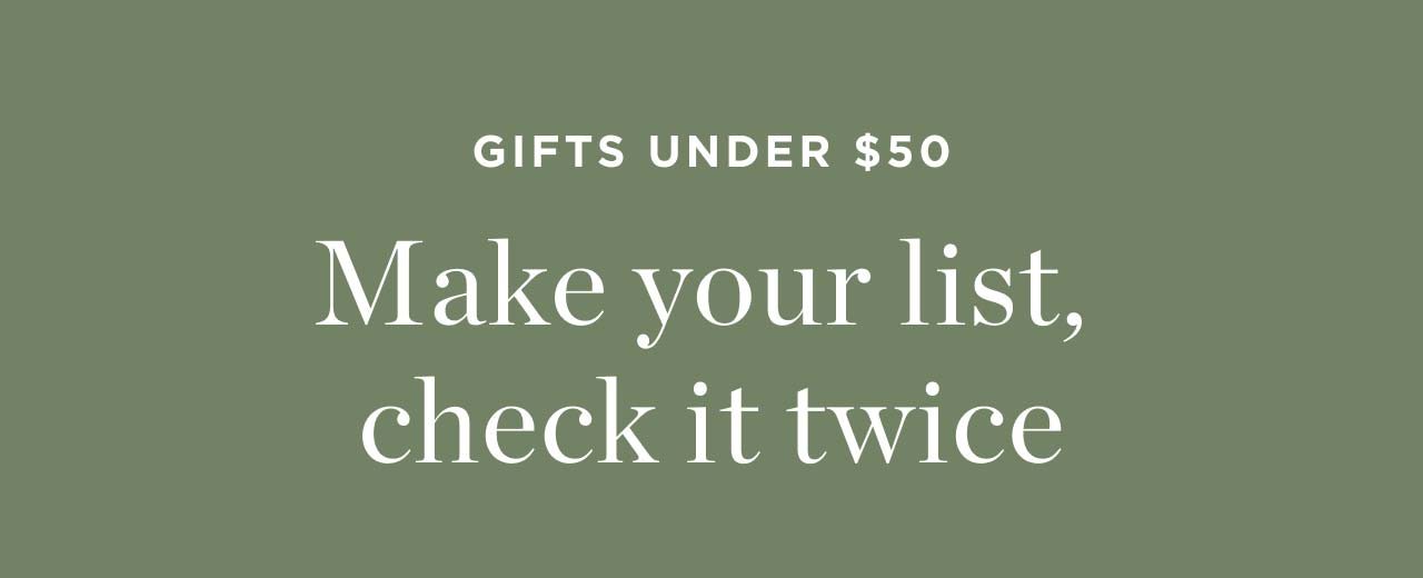 Make Your List, Check It Twice