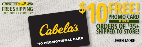 Free $10 Promo Card on orders $35+ Shipped to Store - More Info