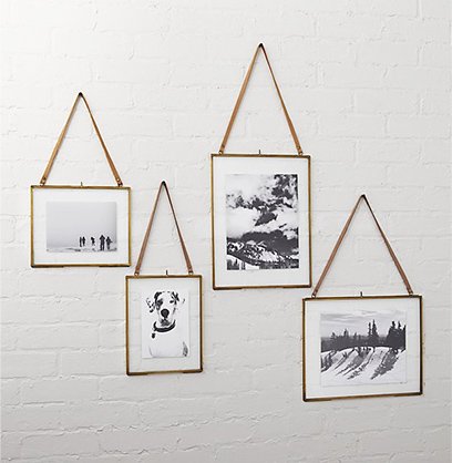 brass floating picture frames